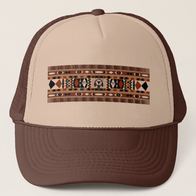 Native American Dreamcatcher Hat Truckerkappe (Vorderseite)