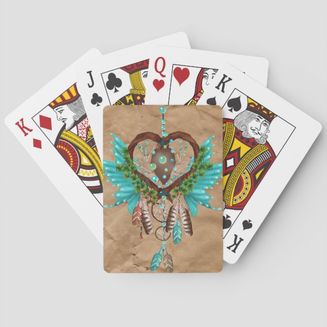 Native American Dreamcatcher Playing Cards Spielkarten (Rückseite)