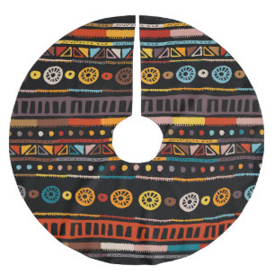 Native American Essenz: Ethnischer Vintage-Stil Polyester Weihnachtsbaumdecke