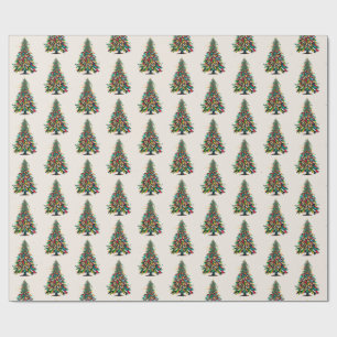 Native American Feder Weihnachtsbaum Geschenkpapier