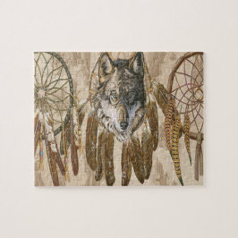 Native American Gray Wolf Puzzle