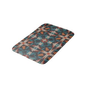 Native American Indian Modern Mosaic Tribe Pattern Badematte