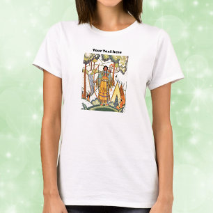 Native American Lady Waterfall Tepee Stickerei T-Shirt