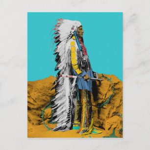 Native American Lakota Sioux Postcard Postkarte