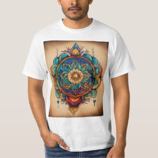 Native American Linework Tattoo Design T - Shirt