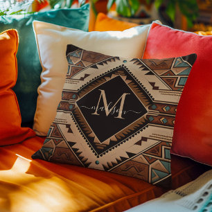 Native American Muster Indische Kultur Boho Stil Kissen