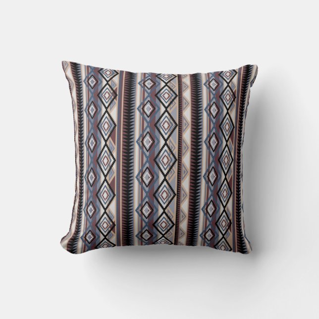 Native American Navajo Stripe Pillow Kissen (Vorderseite)