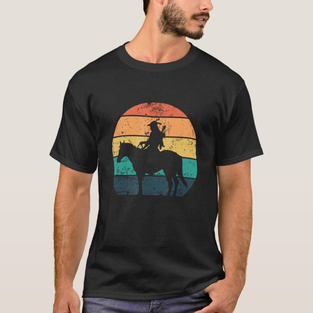 Native American on a Horse T-Shirt (Vorderseite)