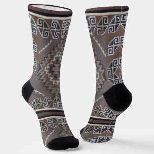 Native American Pattern Crew Socks Socken
