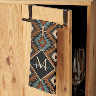 Native American Pattern Indian Culture Boho Style Geschirrtuch