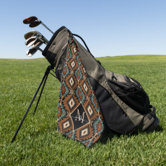 Native American Pattern Indian Culture Boho Style Golfhandtuch