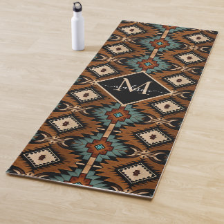 Native American Pattern Indian Culture Boho Style Yogamatte