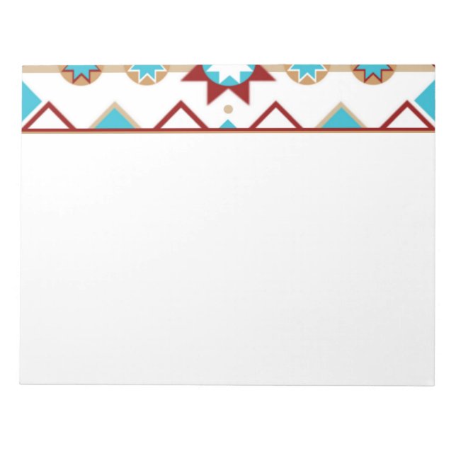 Native American Pattern Notepad Notizblock (Vorderseite)