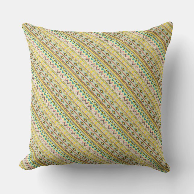 Native American Pattern Throw Pillow Kissen (Vorderseite)