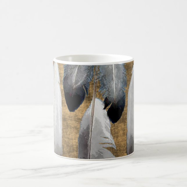 Native American Peace Feathers Designer Tasse (Mittel)