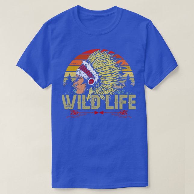 Native American Quote Wild Life  T-Shirt (Design vorne)