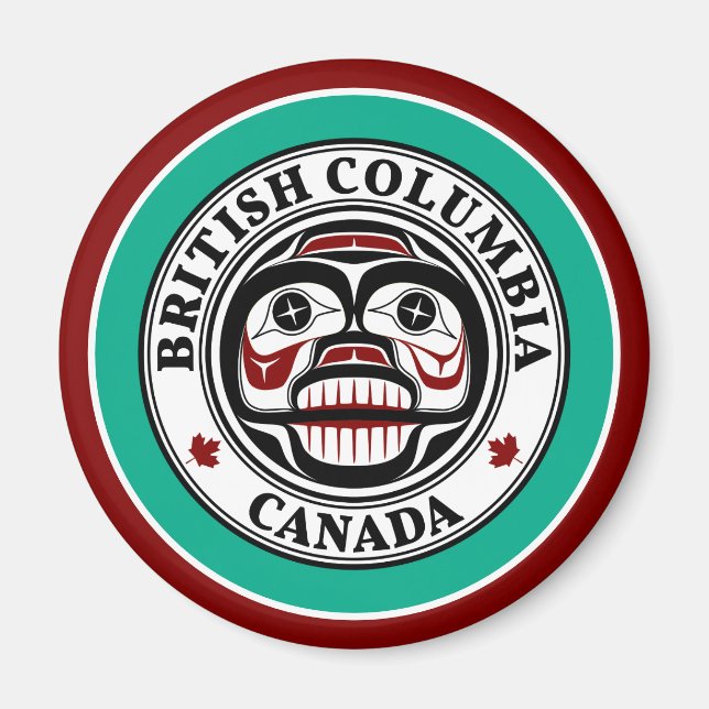 Native American Red Black Art Weull Magnet (Vorne)