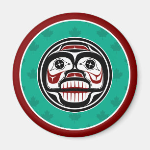 Native American Red Black Art Weull Magnet