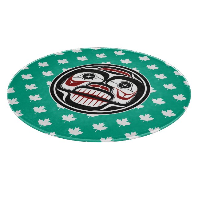 Native American Red Black Art Weull Schneidebrett (Ecke)