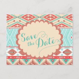 Native American Save the Date Ankündigungspostkarte