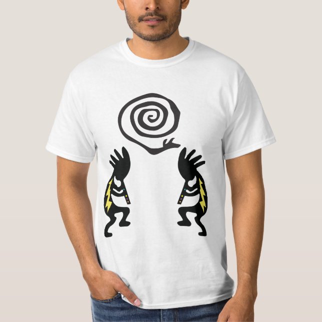 Native American Snake Music Kokopelli T - Shirt (Vorderseite)