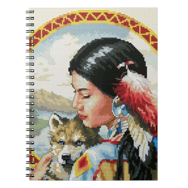 Native American Spiral Notebook Notizblock (Vorderseite)