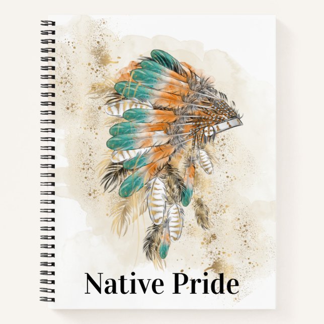 Native American Spiral Notebook Notizbuch (Vorderseite)