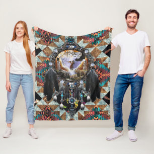 Native American Spirit Warrior Pullover Fleecedecke