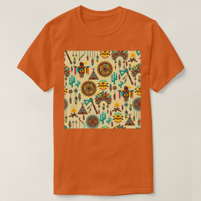 Native American Style Boho Pow wow T-Shirt (Design vorne)