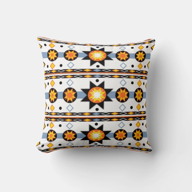 Native American Sun Pattern Pillows Kissen (Vorderseite)
