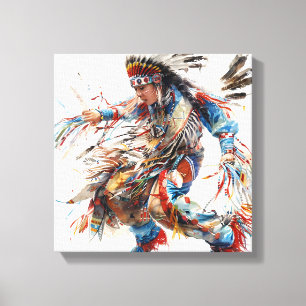 Native American Tänzer Leinwanddruck gespannt