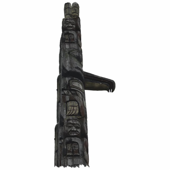 Native American Totem Pole 3 Skulpturenmagnet Fotoskulptur Magnet (Vorne)
