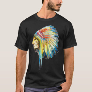 Native American War Bonnet Graphic T-Shirt