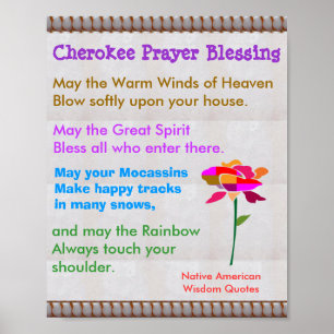 Native American Wisdom Quotes Poster