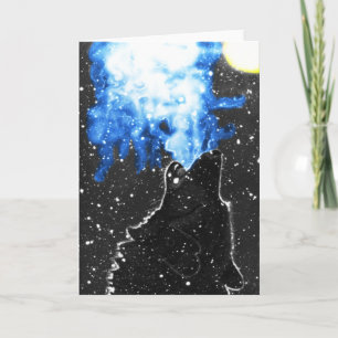 Native American Wolf Grußkarte Karte