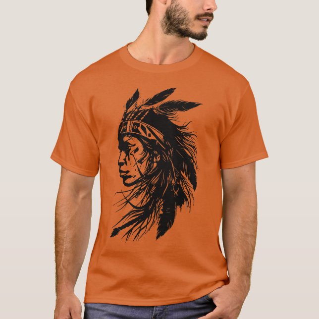 Native American Woman T-Shirt (Vorderseite)