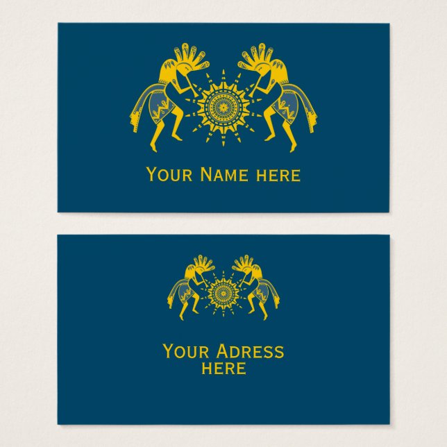 Native Americans Culture - Sun Dancing Kokopelli 6 (Vorne & Hinten)