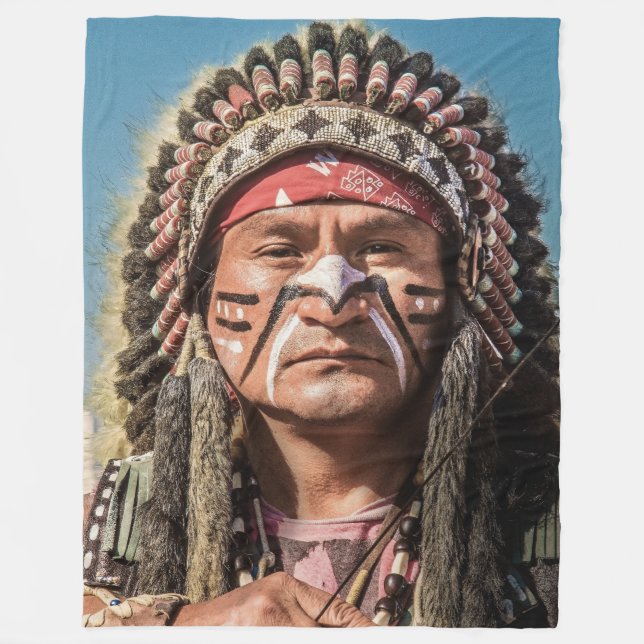 NATIVE AMERIKANISCHE FLEECEDECKE (Vorderseite)