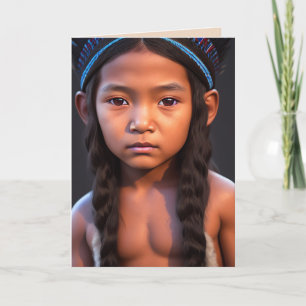 NATIVE AMERIKANISCHE UREINWOHNER BOART GEBURTSTAGS KARTE