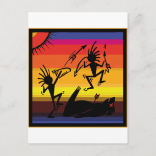 Native Amerikanische Ureinwohner Cave Art Postkarte