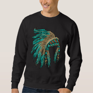 Native Amerikanische Ureinwohner Headdress Costume Sweatshirt