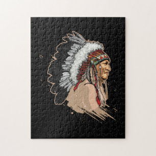 Native Amerikanische Ureinwohner Headdress Puzzle