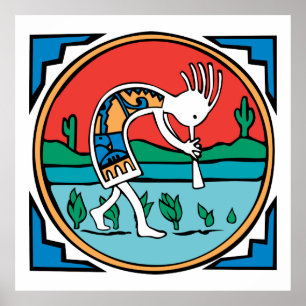 Native Amerikanische Ureinwohner Kokopelli Poster