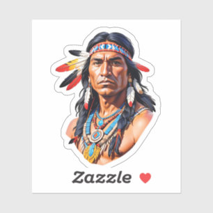 Native Amerikanische Ureinwohner Man Aufkleber