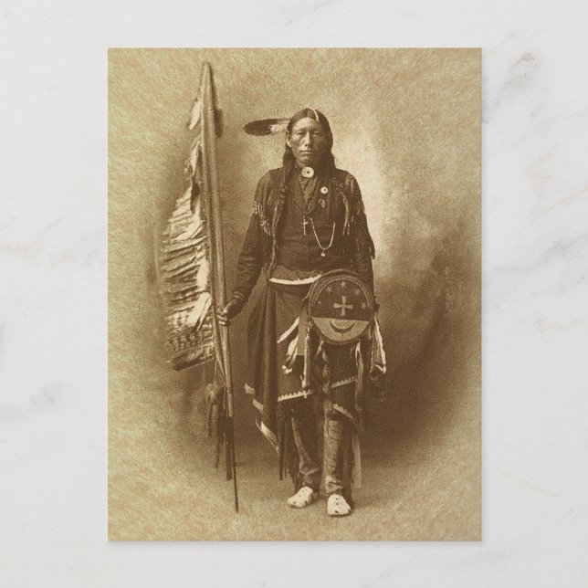 Native Amerikanische Ureinwohner Postkarte (Vorderseite)