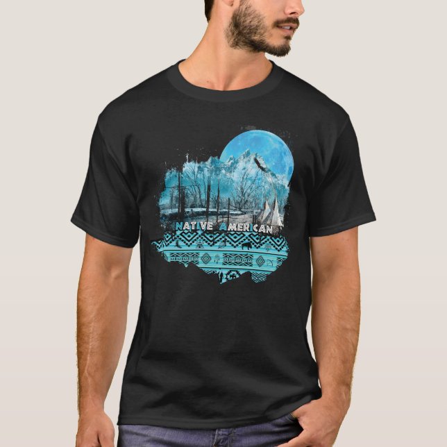 Native Amerikanische Ureinwohner River Camp T-Shirt (Vorderseite)