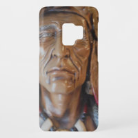 Native Amerikanische Ureinwohner Skulptur mit Fuch