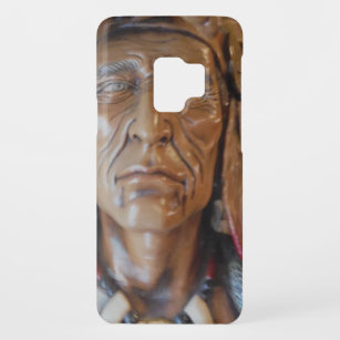 Native Amerikanische Ureinwohner Skulptur mit Fuch Case-Mate Samsung Galaxy S9 Hülle
