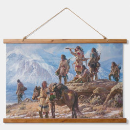 Native Amerikanische Ureinwohner Southwest Art Wal Wandteppich Mit Holzrahmen