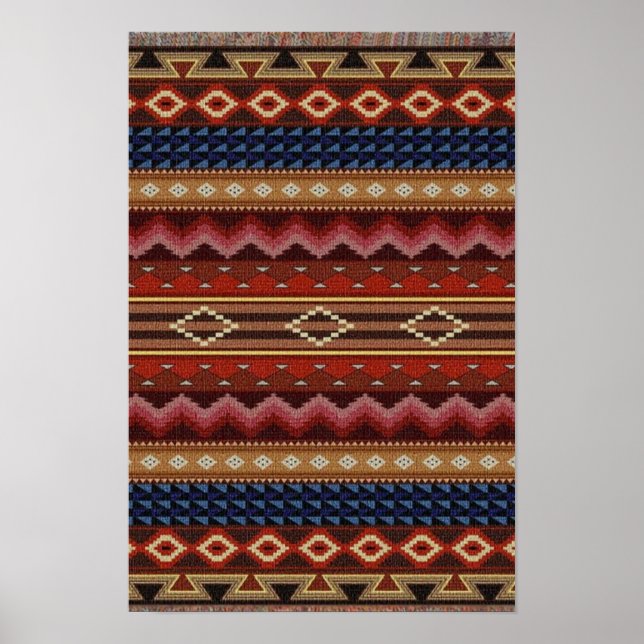 Native Amerikanische Ureinwohner Südwest Pattern Poster (Vorne)